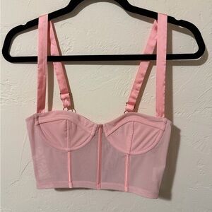 White Fox Pink Bustier Bra
